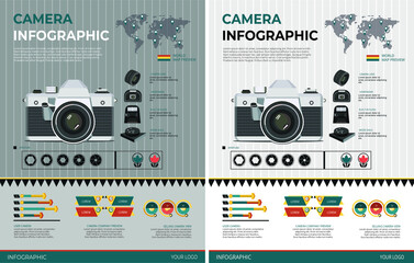 Camera Infographic Illustration Light and Dark