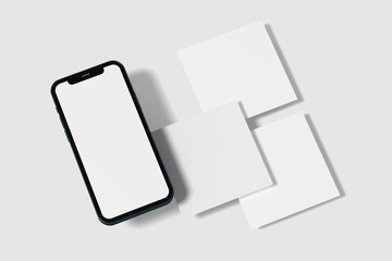 Wall Mural - instagram post and phone mockup