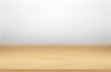 Aufkleber - Wood table with focus on the front and blured background. Vector 3d illustration with depth of field effect