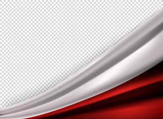 Aufkleber - Flag of Poland. 3d vector banner with copy space