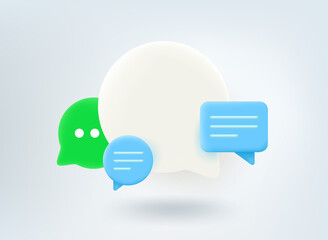 Poster - Conversation concept. 3d vector illustration