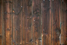 Old Wood Background The Texture Of A Wooden Old Vintage Fence Made Of Planks. Natural Color Of Faded Wood With Old Nails
