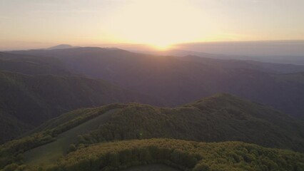 Wall Mural - Beautiful Sunset view from Ambaritsa Refuge in Balkan Mountains, Bulgaria.
