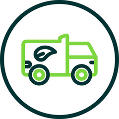 Canvas Print - Eco Truck Icon