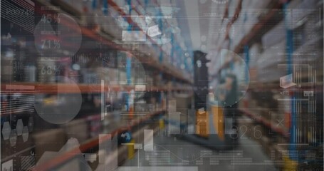 Poster - animation of data processing over warehouse