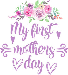 Wall Mural - mother day t shirt and svg design