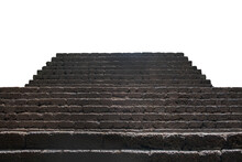 Stone Stairs Of The Castle Isolated Include Clipping Path On White Background