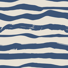 Seamless Pattern With Hand Drawn Waves