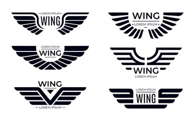 Wall Mural - Wings badges collection, army labels for military force