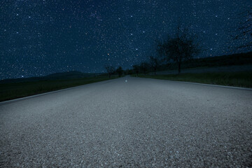 Wall Mural - road in the mountains between the fields