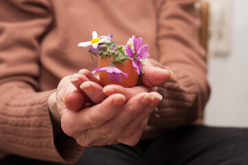 Poster - yor con flores en la mano