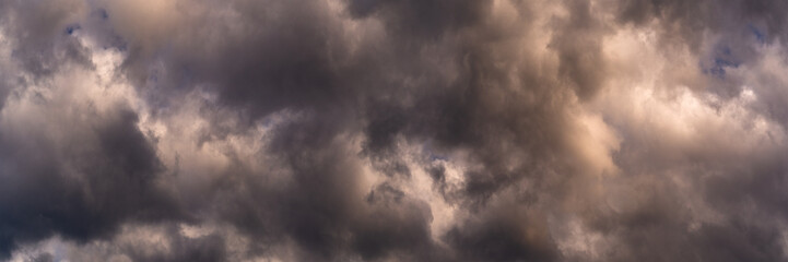 Wall Mural - dramatic cloudy sky. widescreen panoramic atristic cloudscape