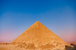 Only pyramids of Giza in Cairo Egypt sunset sky, travel Egyptian