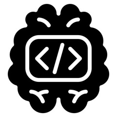 Brain Code Icon