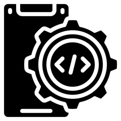 mobile app code optimisation icon