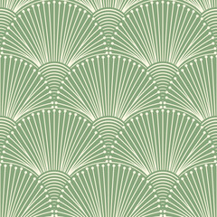 Art Deco Scallops Grid Pattern