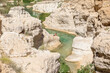 Tiwi, Oman - famous of its vertical cliffs and the green water, Wadi Shab is one of the most beautiful wadi in Oman, and a very popular tourist destination 