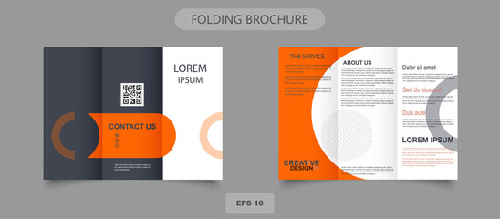 Brochure design, brochure template, creative triple fold, business brochure. vector graphics.