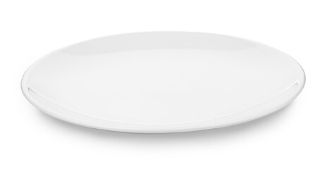 Wall Mural - white plate isolated on a white background