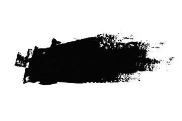 Poster - black stroke of paint isolated on white background