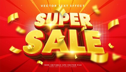 Wall Mural - Super sale 3d editable text effect, suitable for promotion product.