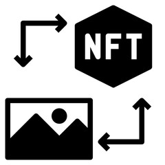 Sticker - nft glyph icon