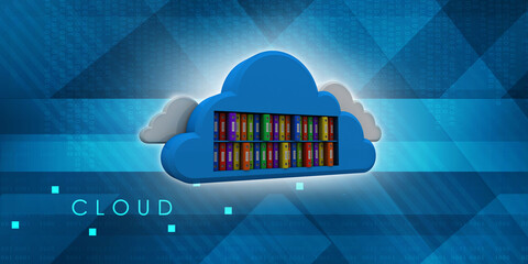 Poster - 3d rendering cloud archive