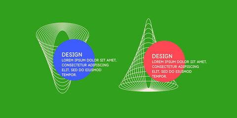Poster - Abstract elements for design. A set of different geometric shapes.