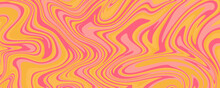 Hand Drawn Colorful Retro Style Groovy Psychedelic Background