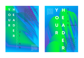 Wall Mural - vector illustration of abstract vertical posters template with 3d gradient lines for your events