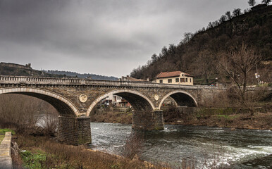 Wall Mural - bridge in the village