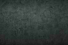 Dark Gloomy Wall Surface Background With Grunge Peeled Paint Texture