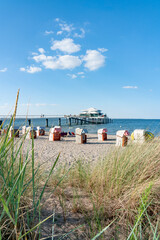 Wall Mural - timmendorfer strand (timmendorf beach) in summer, ostholstein, schleswig-holstein, baltic sea, germa