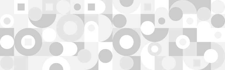 Wall Mural - trendy vector abstract geometric background with circles in scandinavian retro style, seamless cover