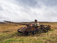 Otterburn Ranges, Northumberland, UK With Tanks Used For Target Ractice