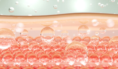 3d collagen skin serum and vitamin illustration, cosmetic serum oil drop on skin cell, moisturizer, 