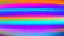 Multicolor Acid Colors Pixel Background. Bright Pixelated Pattern