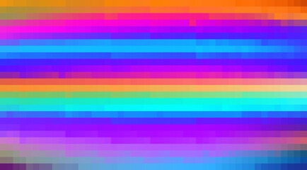 Poster - Multicolor acid colors pixel background. Bright pixelated pattern