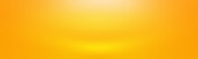 Abstract Solid Of Shining Yellow Gradient Studio Wall Room Background.