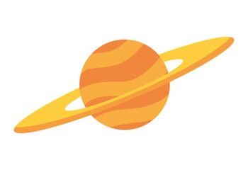 Wall Mural - saturn orange planet