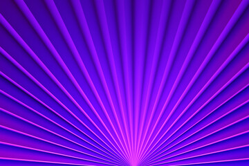 Poster - Geometric texture. Abstract pattern with rays. Purple texture for ads. Pattern with rays very peri. Modern minimalist texture. Lilac color pattern with lines for banner. 3d rendering.