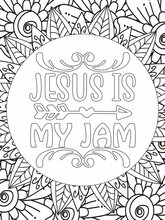 Bible Verse Coloring Pages, Christian Lettering Coloring Page For Children And Adults. Bible Verse Coloring Pages, Christian Religious Typography Coloring Page For Children And Adults.
