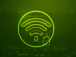 Poster - 2d illustration WiFi symbol sign