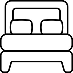 Sticker - double bed outline icon