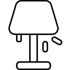 Sticker - floor lamp outline icon