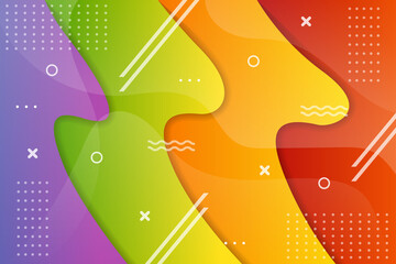 Poster - Abstract wavy background with modern gradient colors. Trendy liquid design. Motion wave. Vector illustration for banners, flyers and presentation.