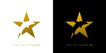 Elegant And Attractive Dolphin Star Logo Design