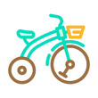 © sevector - tricycle for children color icon vector. tricycle for children sign. isolated symbol illustration