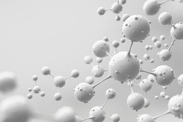 abstract zoom white molecules atoms or virus mutate design. clean pure structure for science experim