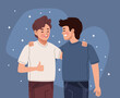 © Jemastock - male friends hugging